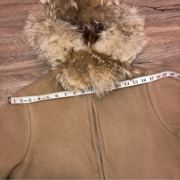 𝅺Vtg Inuvik Virgin Wool & Fur Trim Beige Full Length Parka Sz 12 / M - Picture 12 of 15